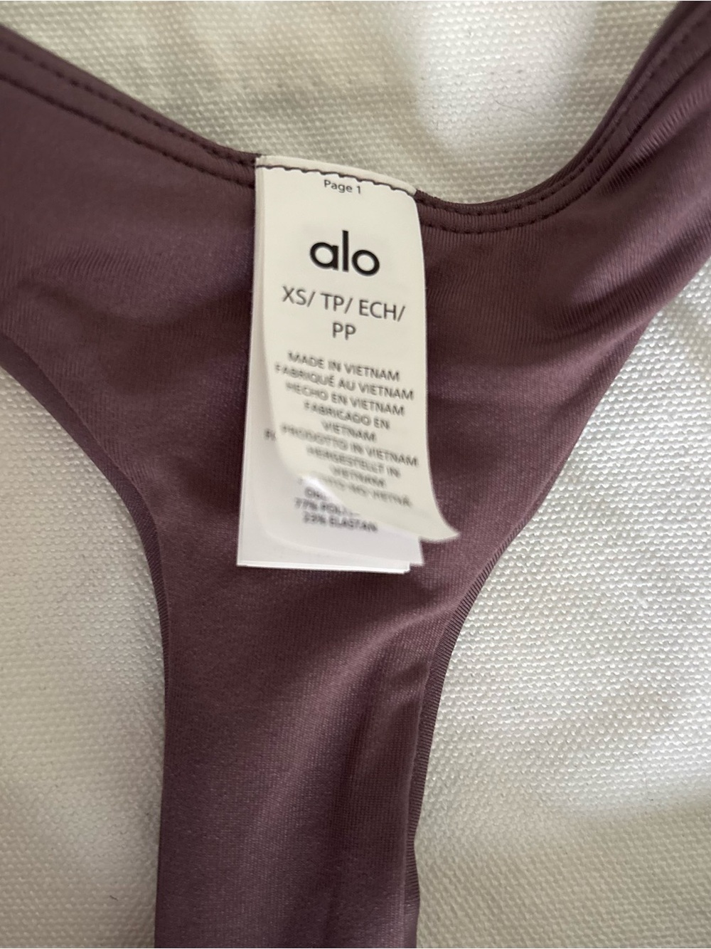 ALO Yoga Dusty Mauve Racerback Sports Bra - Picture 2 of 3